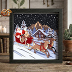 Santa Claus Shadow Box SVG for Cricut | 3D Layered SVG Paper Cut Light Template 5