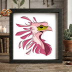 Secretary Bird Shadow Box SVG for Cricut | 3D Layered SVG Paper Cut Light Template