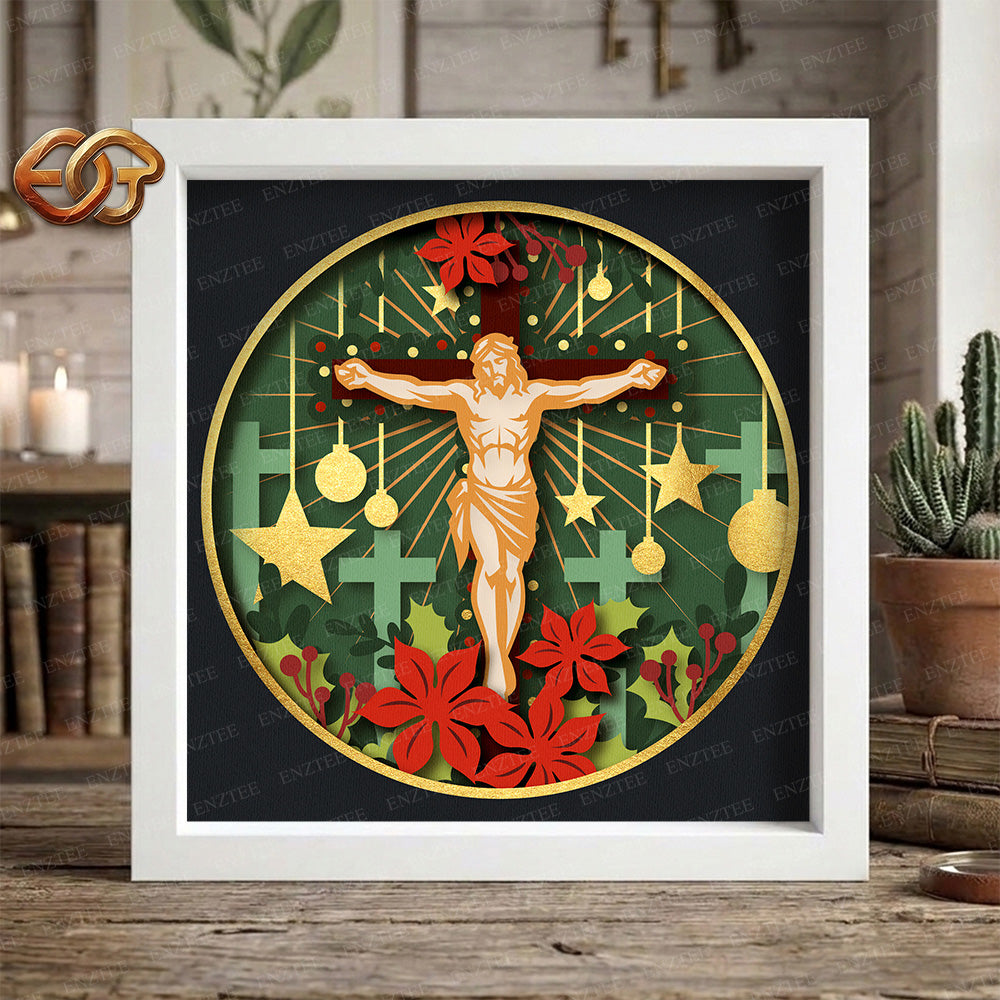 Jesus Shadow Box SVG for Cricut | 3D Layered SVG Paper Cut Light Template
