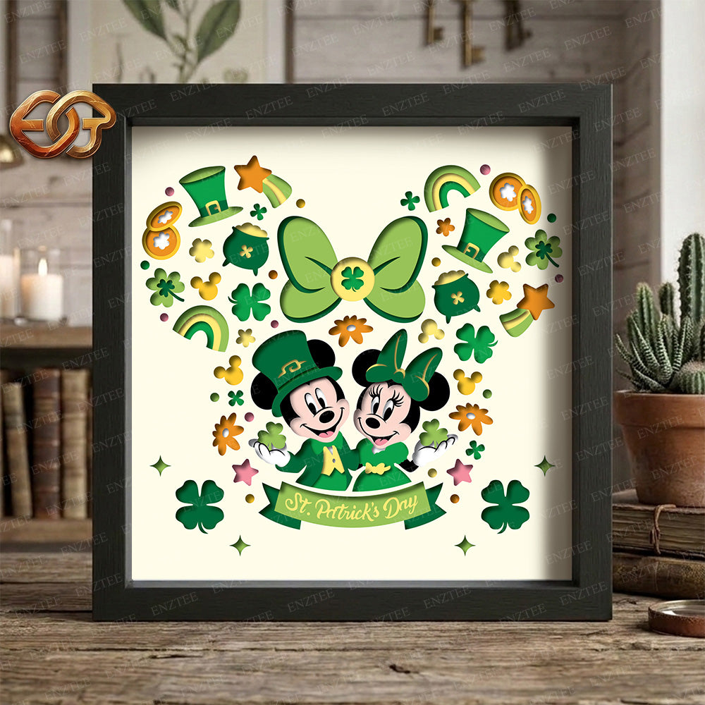 Saint Patrick Shadow Box SVG for Cricut | 3D Layered SVG Paper Cut Light Box Template 1