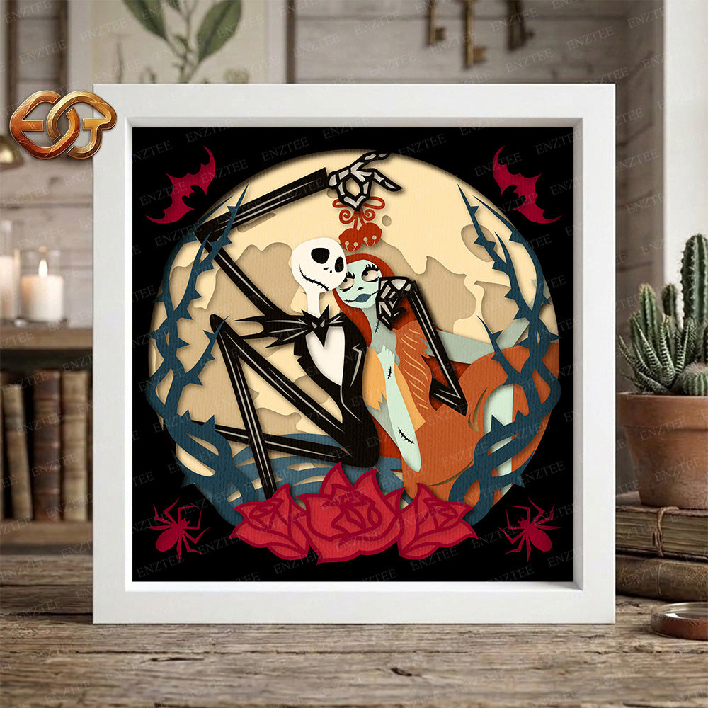 Nightmare Shadow Box SVG for Cricut | 3D Layered SVG Paper Cut Light Template 6