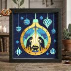 Nativity Scene Shadow Box SVG for Cricut | 3D Layered SVG Paper Cut Light Template 3