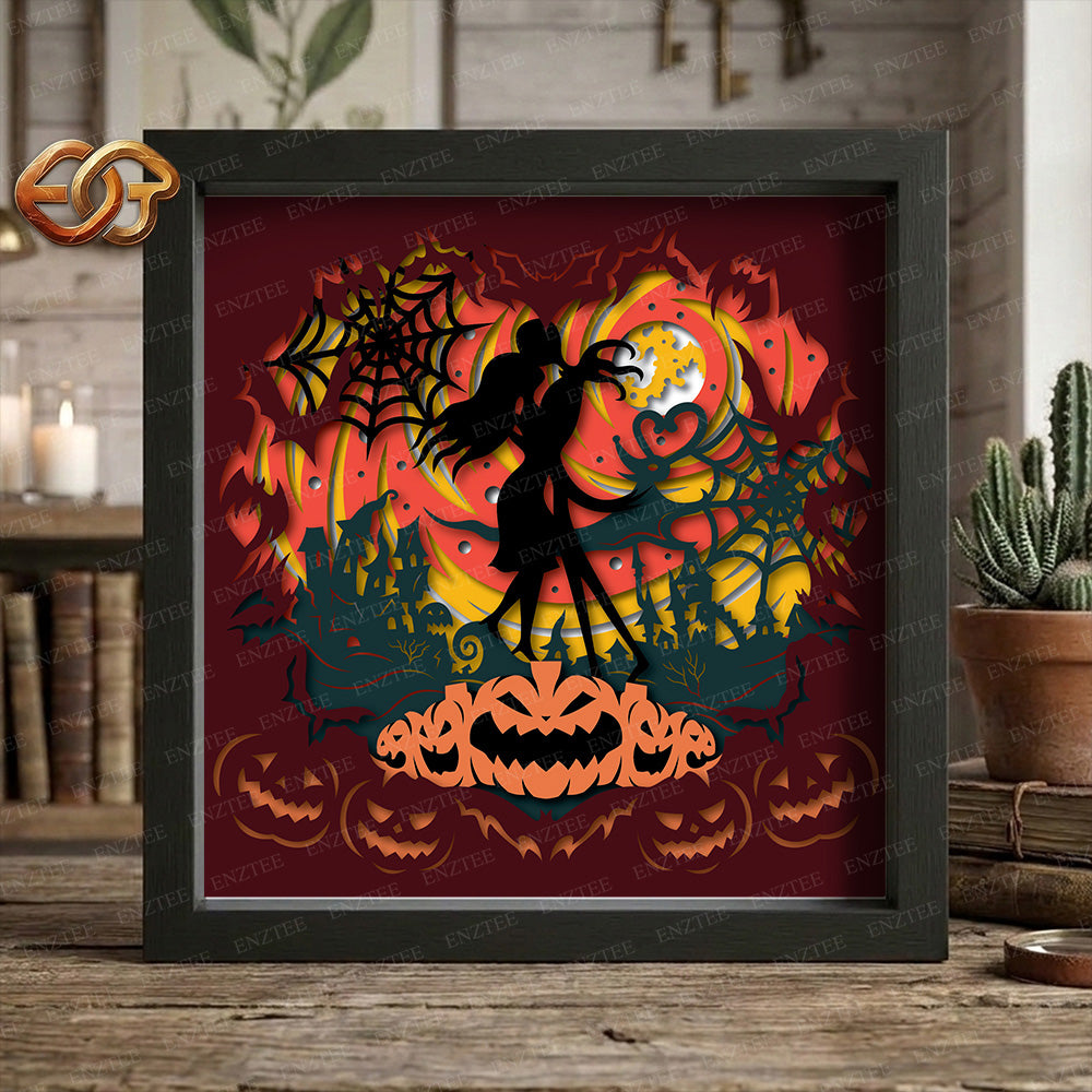 Nightmare Shadow Box SVG for Cricut | 3D Layered SVG Paper Cut Light Template 3