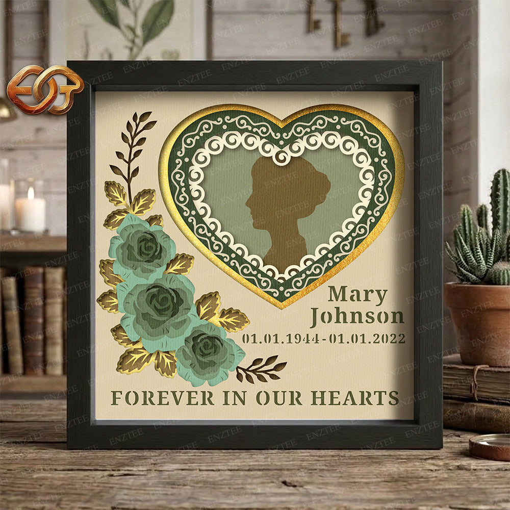 Personalized Memorial Day Shadow Box SVG for Cricut | 3D Layered SVG Paper Cut Light Template 2