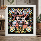 Mouse Easter Couple Shadow Box SVG for Cricut | 3D Layered SVG Paper Cut Light Template 2