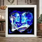 Skeletons Shadow Box SVG for Cricut | 3D Layered SVG Paper Cut Light Template