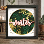 Winter Shadow Box SVG for Cricut | 3D Layered SVG Paper Cut Light Template