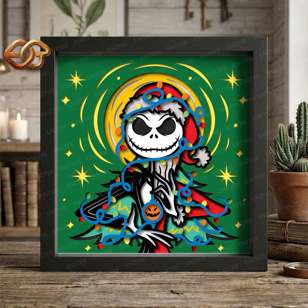 Nightmare Shadow Box SVG for Cricut | 3D Layered SVG Paper Cut Light Template 5