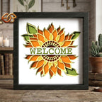 Sunflower Shadow Box SVG for Cricut | 3D Layered SVG Paper Cut Light Template