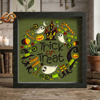 Trick or Treat Shadow Box SVG for Cricut | 3D Layered SVG Paper Cut Light Template 1