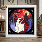 Violin Ghost Shadow Box SVG for Cricut | 3D Layered SVG Paper Cut Light Template