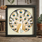 Peacock Shadow Box SVG for Cricut | 3D Layered SVG Paper Cut Light Template