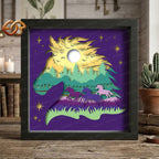 Horse Shadow Box SVG for Cricut | 3D Layered SVG Paper Cut Light Template 1