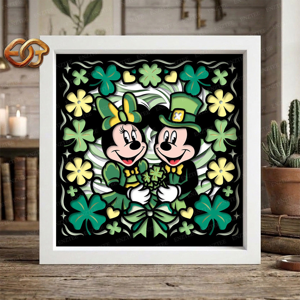 Saint Patrick Shadow Box SVG for Cricut | 3D Layered SVG Paper Cut Light Box Template 2