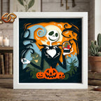 Nightmare Before Chrismas Shadow Box SVG for Cricut | 3D Layered SVG Paper Cut Light Template 4
