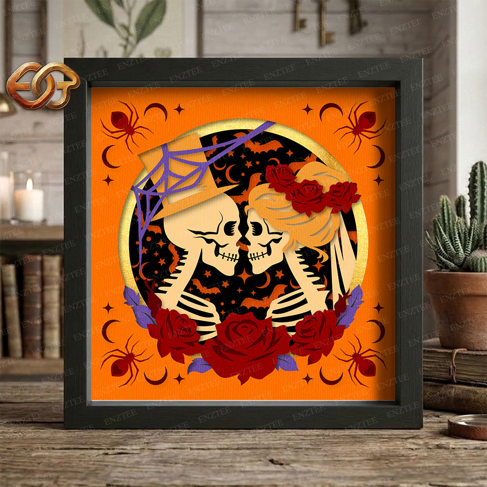 Till Death and Beyond Shadow Box SVG for Cricut | 3D Layered SVG Paper Cut Light Template