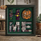 Halloween Home Shadow Box SVG for Cricut | 3D Layered SVG Paper Cut Light Template