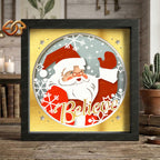 Santa Claus Shadow Box SVG for Cricut | 3D Layered SVG Paper Cut Light Template 2