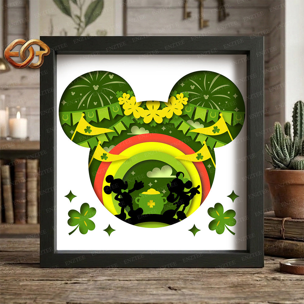 Saint Patrick Shadow Box SVG for Cricut | 3D Layered SVG Paper Cut Light Box Template 3