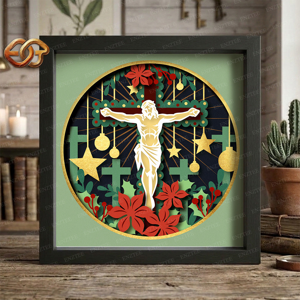 Jesus Shadow Box SVG for Cricut | 3D Layered SVG Paper Cut Light Template