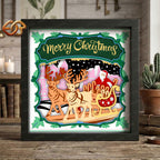 Santa Claus Shadow Box SVG for Cricut | 3D Layered SVG Paper Cut Light Template 3