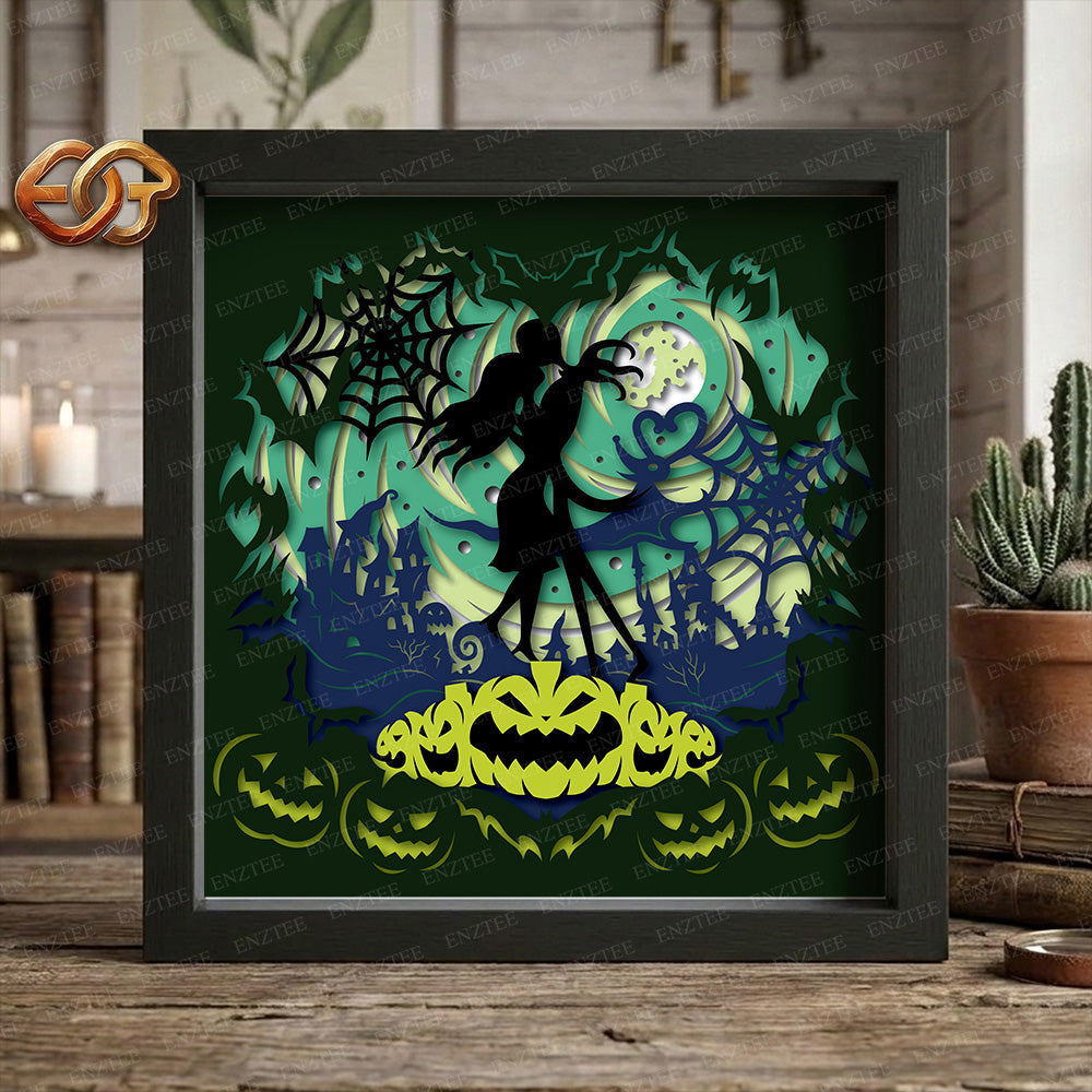 Nightmare Shadow Box SVG for Cricut | 3D Layered SVG Paper Cut Light Template 3