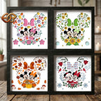 Fall Mouse Shadow Box SVG for Cricut | 3D Layered SVG Paper Cut Light Template 1