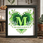 Personalized Valentine Monogram Shadow Box SVG for Cricut | 3D Layered SVG Paper Cut Light Box Template