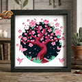 Cherry Blossom Shadow Box SVG for Cricut | 3D Layered SVG Paper Cut Light Template