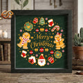Christmas Gingerbread Shadow Box SVG for Cricut | 3D Layered SVG Paper Cut Light Template 2