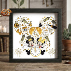 Happy New Year Shadow Box SVG for Cricut | 3D Layered SVG Paper Cut Light Template 1