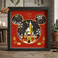 Christmas Castle Shadow Box SVG for Cricut | 3D Layered SVG Paper Cut Light Box Template