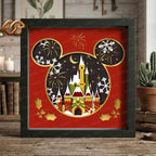Christmas Castle Shadow Box SVG for Cricut | 3D Layered SVG Paper Cut Light Box Template