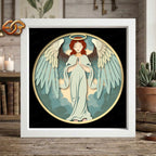 Angel Shadow Box SVG for Cricut | 3D Layered SVG Paper Cut Light Box Template