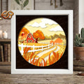 Farm Landscape Shadow Box SVG for Cricut | 3D Layered SVG Paper Cut Light Template