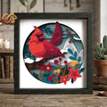 Cardinal Shadow Box SVG for Cricut | 3D Layered SVG Paper Cut Light Template