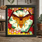 Bee Shadow Box SVG for Cricut | 3D Layered SVG Paper Cut Light Template