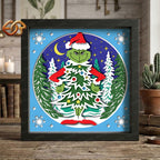 Merry Christmas Shadow Box SVG for Cricut | 3D Layered SVG Paper Cut Light Template 1