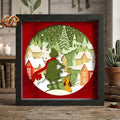 Winter Town Shadow Box SVG for Cricut | 3D Layered SVG Paper Cut Light Template 7