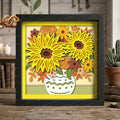 Fall Bouquet Shadow Box SVG for Cricut | 3D Layered SVG Paper Cut Light Template