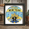 Happy New Year Shadow Box SVG for Cricut | 3D Layered SVG Paper Cut Light Template 2