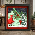 Christmas Little Red Riding Hood Shadow Box SVG for Cricut | 3D Layered SVG Paper Cut Light Template