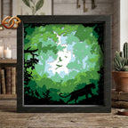 Forest Landscape Shadow Box SVG for Cricut | 3D Layered SVG Paper Cut Light Box Template
