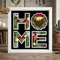 Christmas Home Shadow Box SVG for Cricut | 3D Layered SVG Paper Cut Light Template