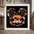 Pumpkin Mouse Couple Shadow Box SVG for Cricut | 3D Layered SVG Paper Cut Light Template 6