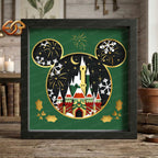 Christmas Castle Shadow Box SVG for Cricut | 3D Layered SVG Paper Cut Light Box Template