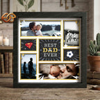 Best Dad Ever Shadow Box SVG for Cricut | 3D Layered SVG Paper Cut Light Box Template