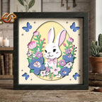 Easter Shadow Box SVG for Cricut | 3D Layered SVG Paper Cut Light Template 2