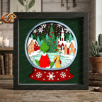Snowball Shadow Box SVG for Cricut | 3D Layered SVG Paper Cut Light Template 6