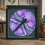 Dragonfly Shadow Box SVG for Cricut | 3D Layered SVG Paper Cut Light Template